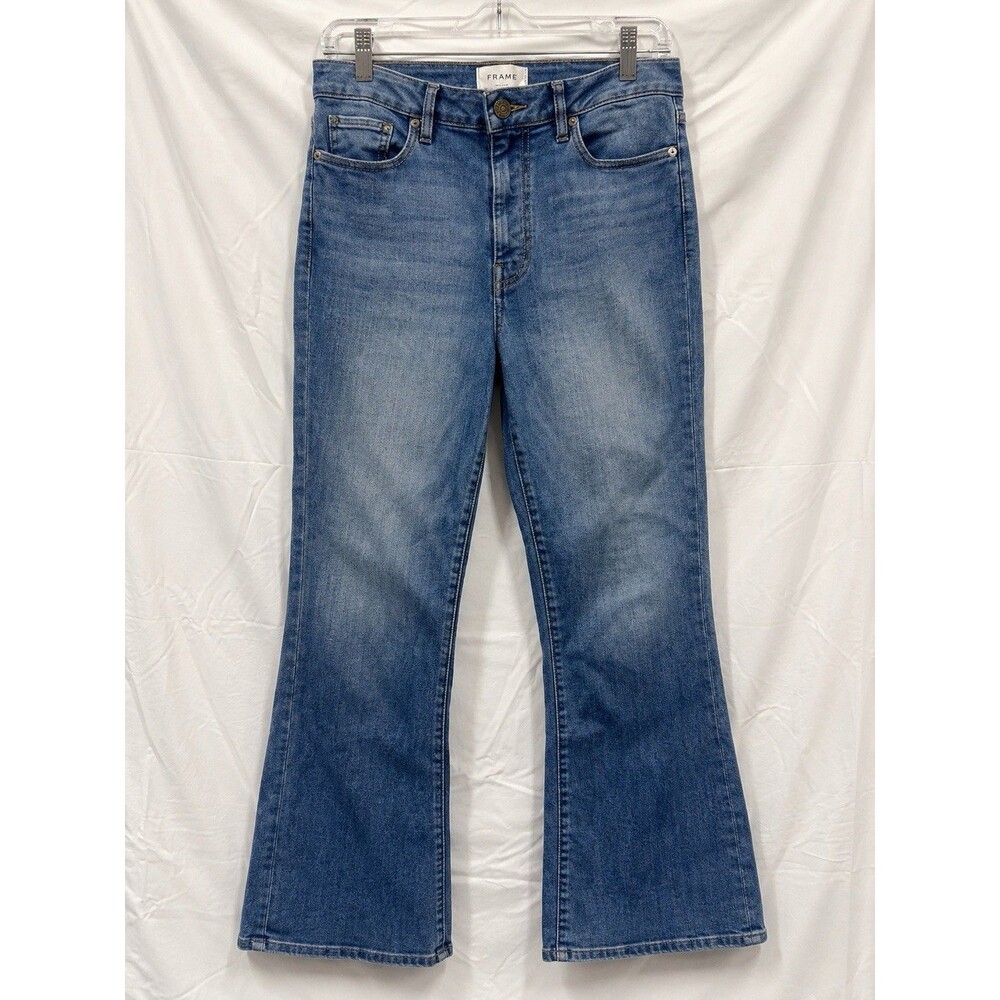 FRAME Le Crop Mini Boot Jeans Women’s 28 Disarm Medium Wash Kick Flare Str